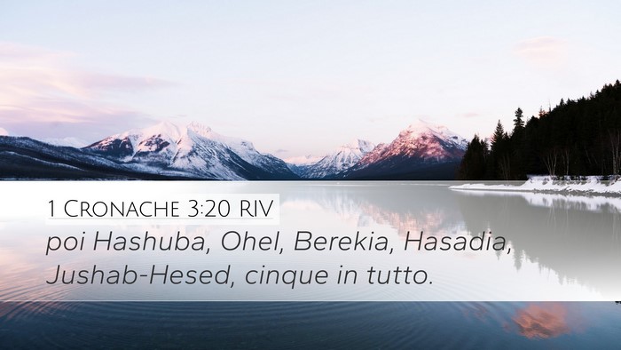 1 Cronache 3:20 RIV Desktop Wallpaper - poi Hashuba, Ohel, Berekia, Hasadia, - Desktop Bible Verse Wallpaper