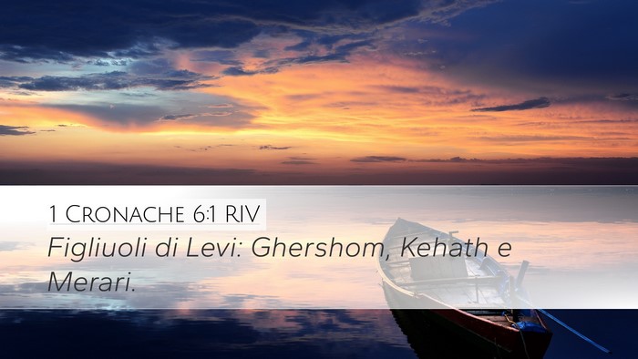1 Cronache 6:1 RIV Bible Verse Image