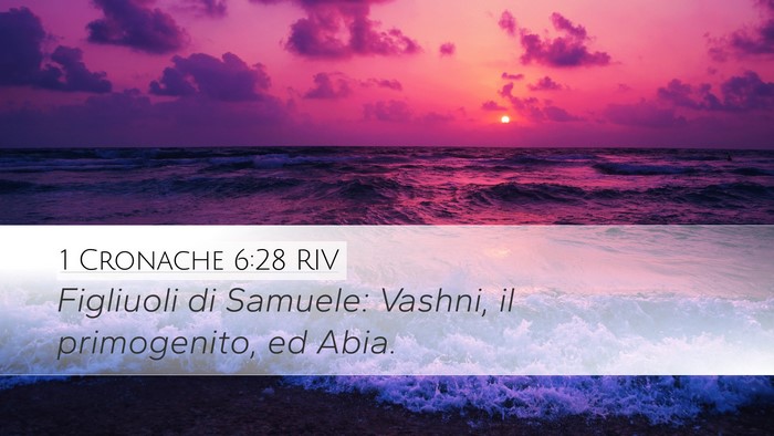 1 Cronache 6:28 RIV Bible Verse Image