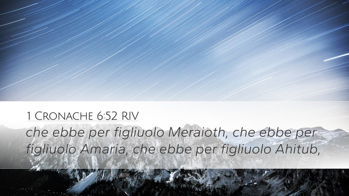 1 Cronache 6:52 RIV Desktop Wallpaper - che ebbe per figliuolo Meraioth, che ebbe per - Desktop Bible Verse Wallpaper