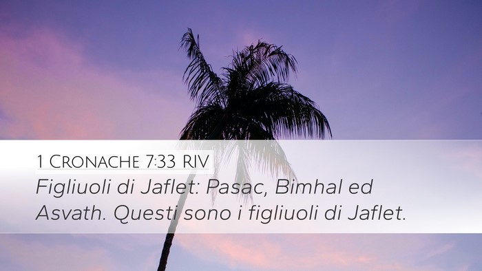 1 Cronache 7:33 RIV Desktop Wallpaper - Figliuoli di Jaflet: Pasac, Bimhal ed Asvath. - Desktop Bible Verse Wallpaper