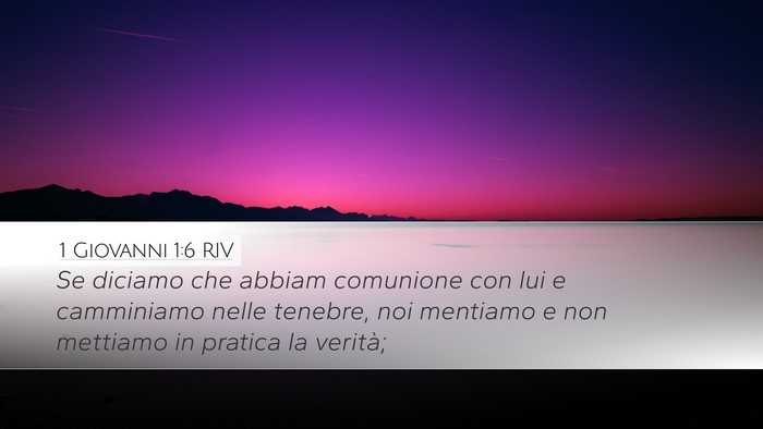 1 Giovanni 1:6 RIV Bible Verse Image