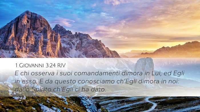 1 Giovanni 3:24 RIV Bible Verse Image