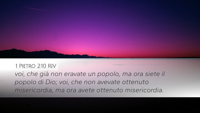 1 Pietro 2:10 RIV Desktop Wallpaper - voi, che già non eravate un popolo, ma ora siete - Desktop Bible Verse Wallpaper