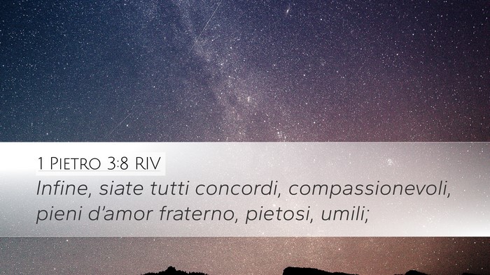 1 Pietro 3:8 RIV Bible Verse Image