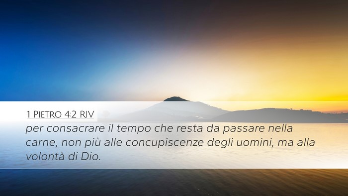 1 Pietro 4:2 RIV Desktop Wallpaper - per consacrare il tempo che resta da passare - Desktop Bible Verse Wallpaper