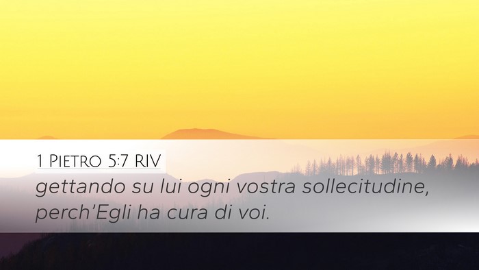 1 Pietro 5:7 RIV Desktop Wallpaper - gettando su lui ogni vostra sollecitudine, - Desktop Bible Verse Wallpaper