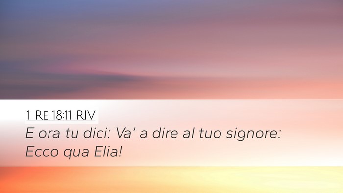 1 Re 18:11 RIV Desktop Wallpaper - E ora tu dici: Va’ a dire al tuo signore: Ecco - Desktop Bible Verse Wallpaper
