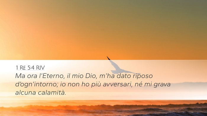 1 Re 5:4 RIV Desktop Wallpaper - Ma ora l’Eterno, il mio Dio, m’ha dato riposo - Desktop Bible Verse Wallpaper
