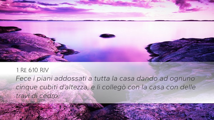 1 Re 6:10 RIV Desktop Wallpaper - Fece i piani addossati a tutta la casa dando ad - Desktop Bible Verse Wallpaper