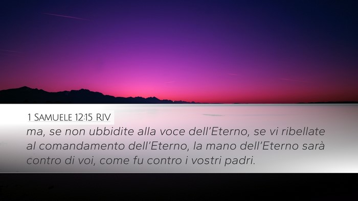 1 Samuele 12:15 RIV Bible Verse Image