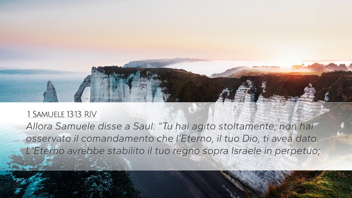 1 Samuele 13:13 RIV Bible Verse Image