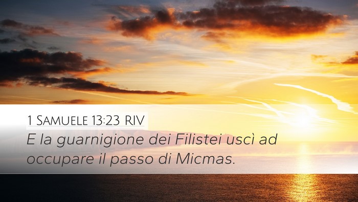 1 Samuele 13:23 RIV Bible Verse Image