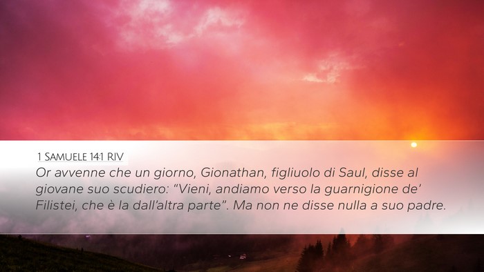 1 Samuele 14:1 RIV Bible Verse Image