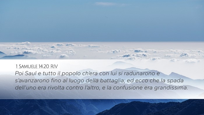 1 Samuele 14:20 RIV Bible Verse Image