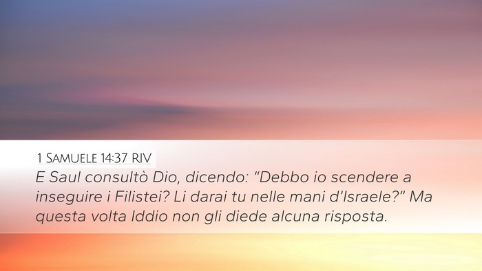 1 Samuele 14:37 RIV Bible Verse Image