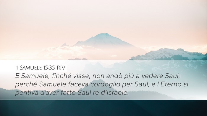 1 Samuele 15:35 RIV Bible Verse Image