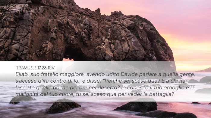 1 Samuele 17:28 RIV Bible Verse Image