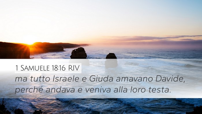 1 Samuele 18:16 RIV Desktop Wallpaper - ma tutto Israele e Giuda amavano Davide, perché - Desktop Bible Verse Wallpaper