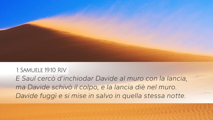 1 Samuele 19:10 RIV Bible Verse Image