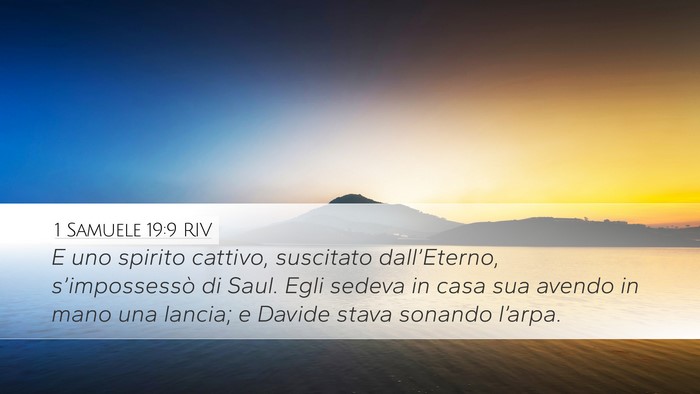1 Samuele 19:9 RIV Bible Verse Image