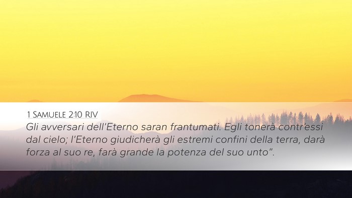 1 Samuele 2:10 RIV Bible Verse Image