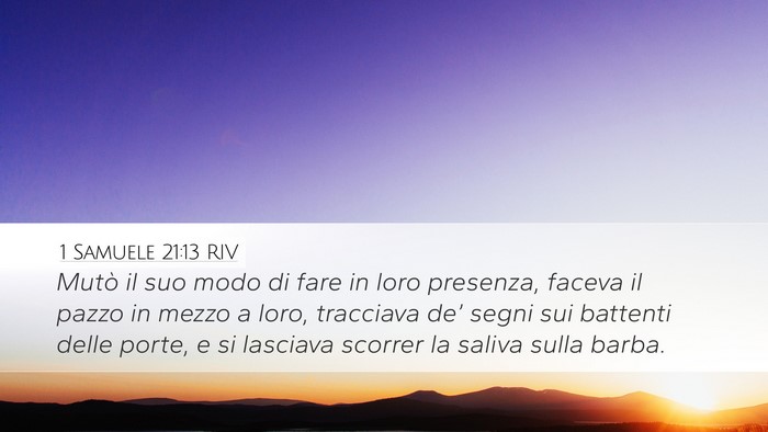 1 Samuele 21:13 RIV Bible Verse Image