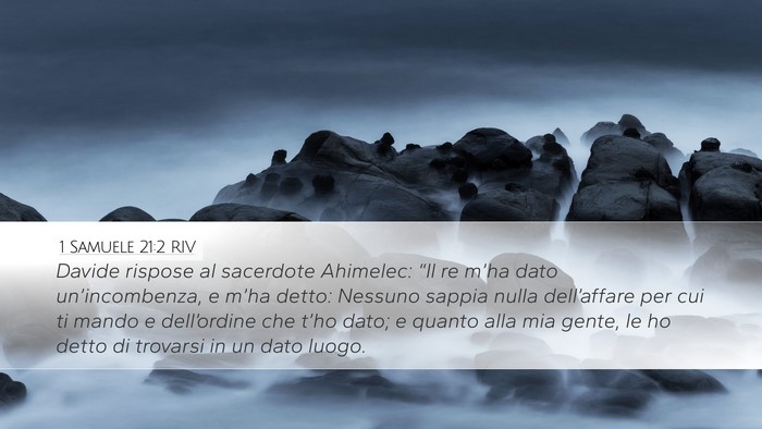 1 Samuele 21:2 RIV Bible Verse Image