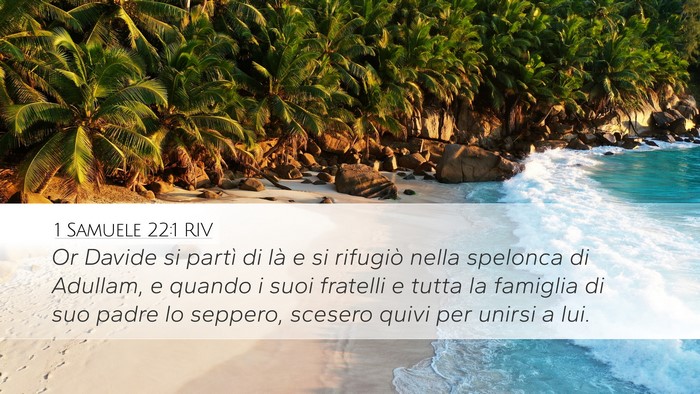 1 Samuele 22:1 RIV Bible Verse Image