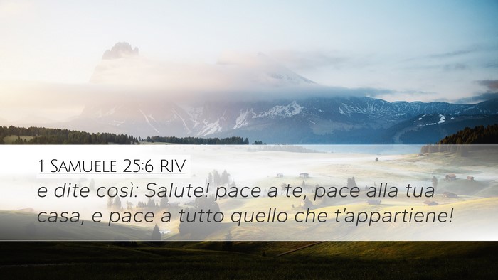 1 Samuele 25:6 RIV Bible Verse Image