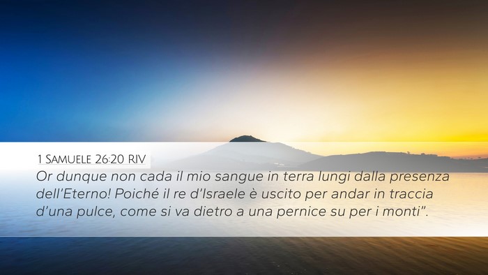 1 Samuele 26:20 RIV Bible Verse Image