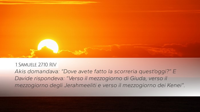 1 Samuele 27:10 RIV Bible Verse Image