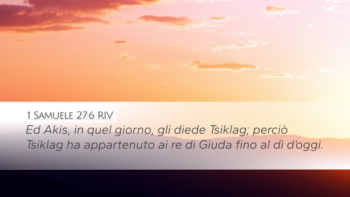 1 Samuele 27:6 RIV Bible Verse Image