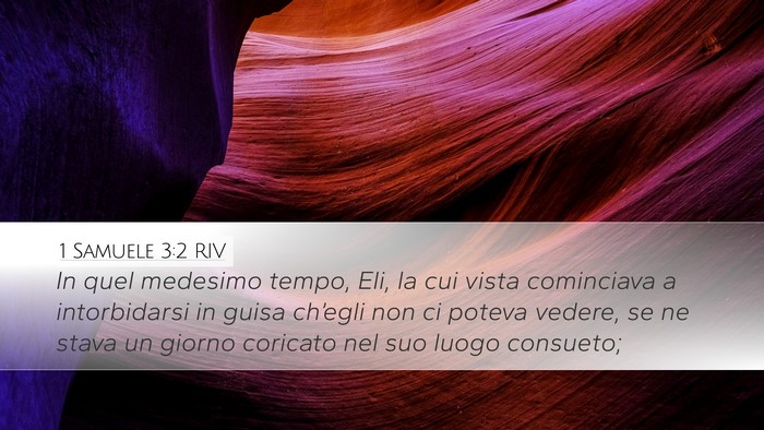 1 Samuele 3:2 RIV Bible Verse Image