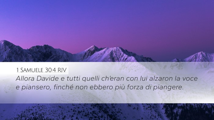 1 Samuele 30:4 RIV Bible Verse Image