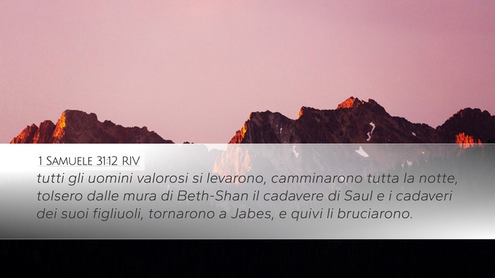 1 Samuele 31:12 RIV Bible Verse Image
