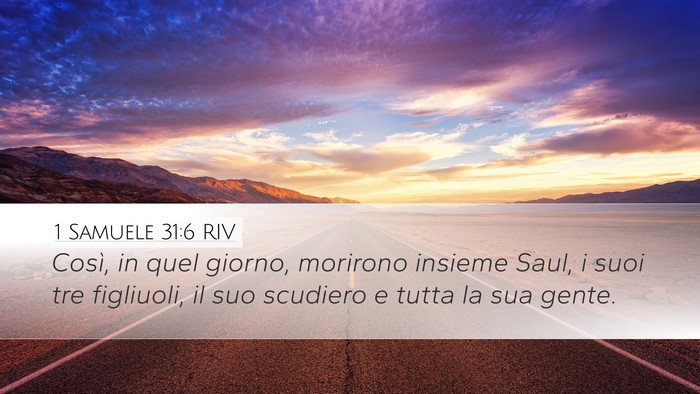 1 Samuele 31:6 RIV Bible Verse Image