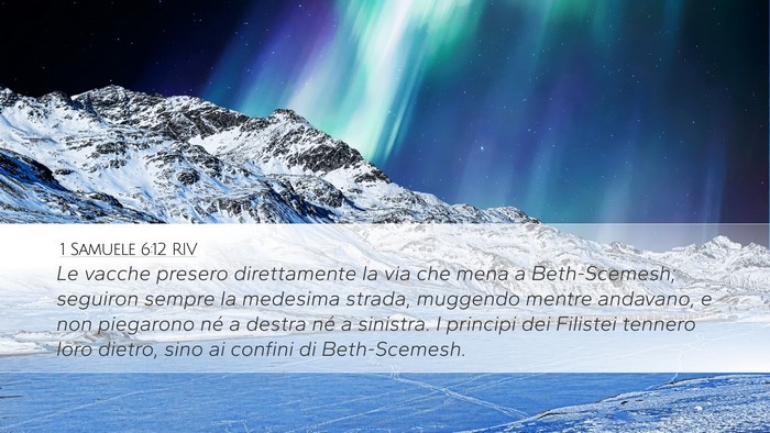 1 Samuele 6:12 RIV Bible Verse Image