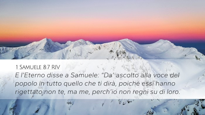 1 Samuele 8:7 RIV Bible Verse Image