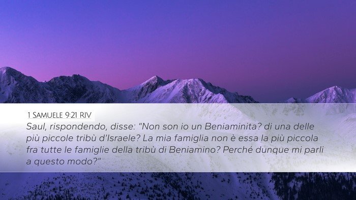 1 Samuele 9:21 RIV Bible Verse Image