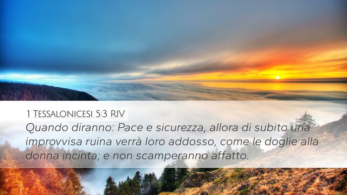 1 Tessalonicesi 5:3 RIV Bible Verse Image