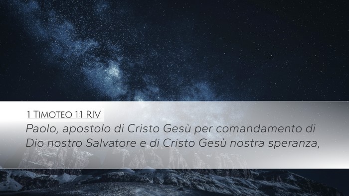 1 Timoteo 1:1 RIV Bible Verse Image