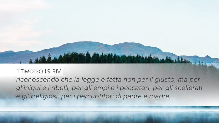 1 Timoteo 1:9 RIV Bible Verse Image