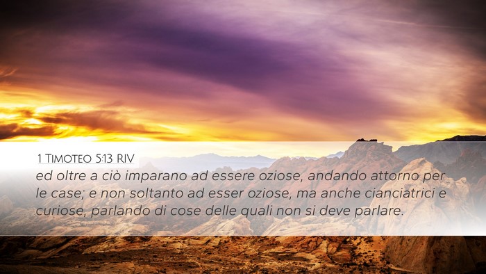 1 Timoteo 5:13 RIV Bible Verse Image