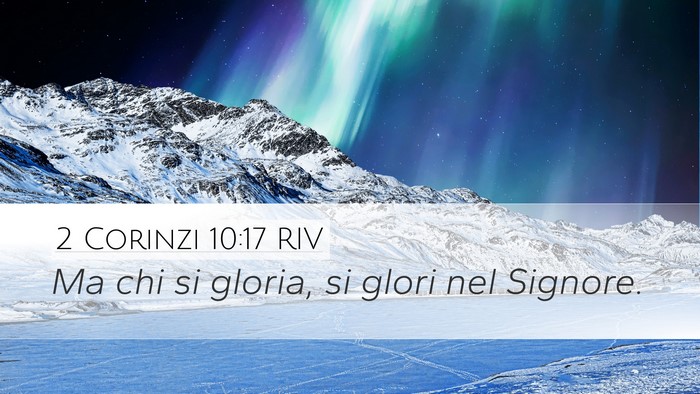 2 Corinzi 10:17 RIV Bible Verse Image