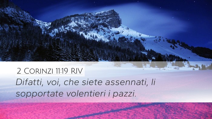 2 Corinzi 11:19 RIV Bible Verse Image
