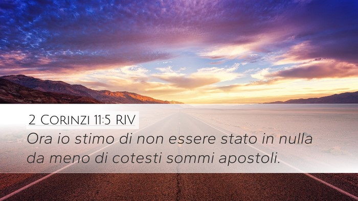 2 Corinzi 11:5 RIV Desktop Wallpaper - Ora io stimo di non essere stato in nulla da meno - Desktop Bible Verse Wallpaper