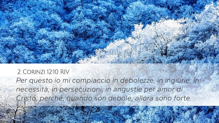 2 Corinzi 12:10 RIV Bible Verse Image