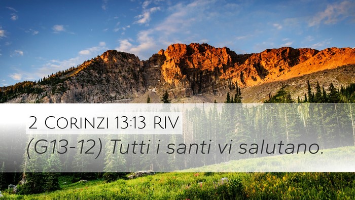 2 Corinzi 13:13 RIV Bible Verse Image