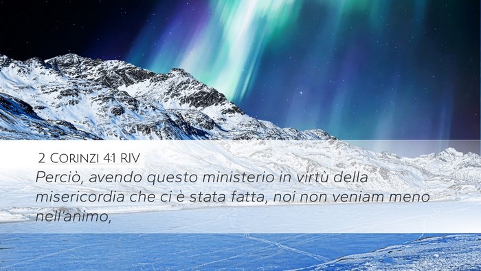 2 Corinzi 4:1 RIV Bible Verse Image